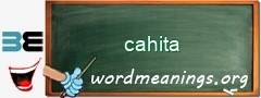 WordMeaning blackboard for cahita